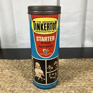 Vintage 1979 Original Tinkertoy Construction Set,‎ Starter, 60 pieces, No. 116